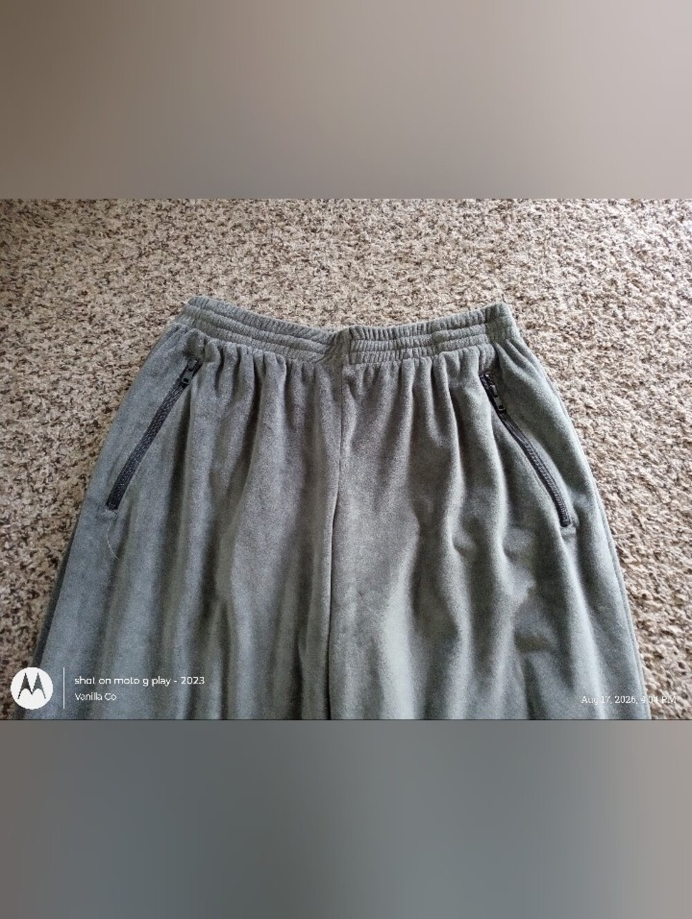 Skims Velour Track Pant Gunmetal Medium - Picture 6 of 9